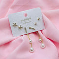 18K Gold Plated | Gold Pearl & Star Earrings Combo