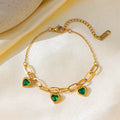 Green Heart  bracelet