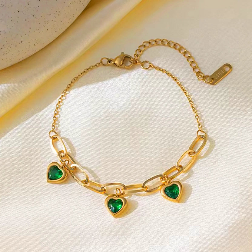 Green Heart  bracelet