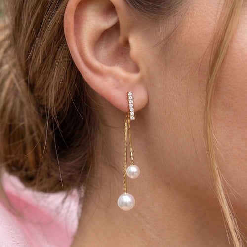 18K Gold Plated | Gold Pearl & Star Earrings Combo