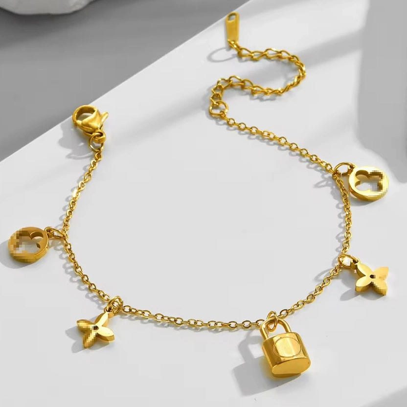 Lock Charm Bracelet