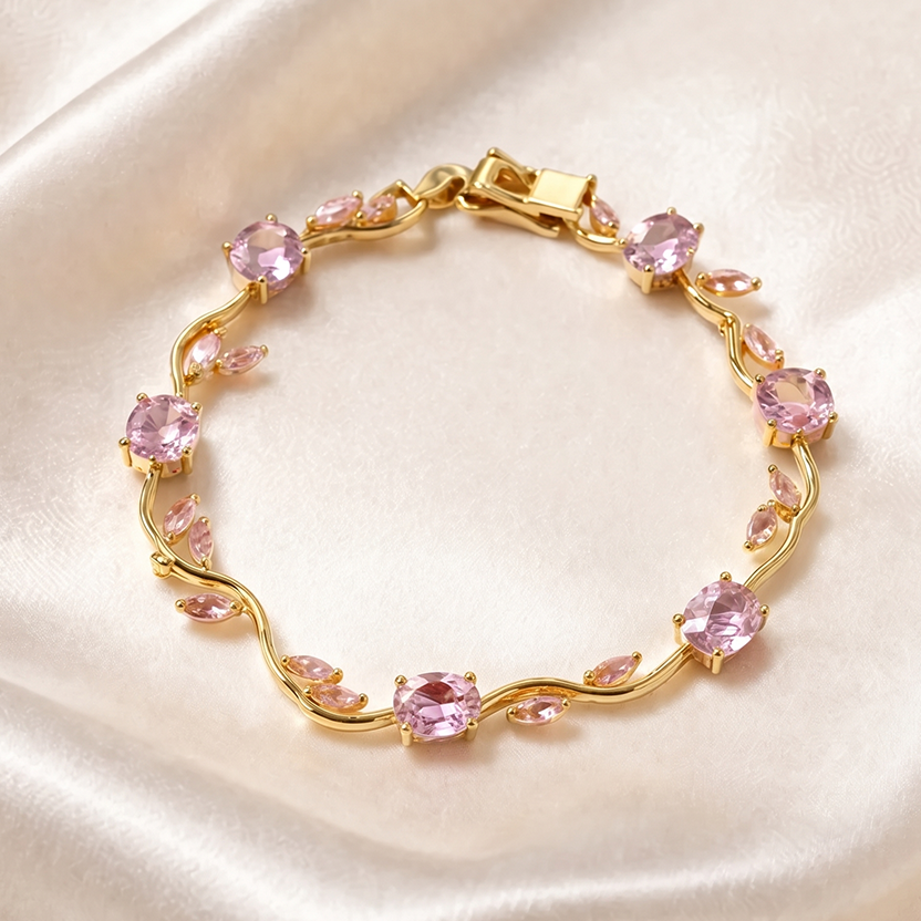Blush Tulip Bracelet With Perfect Gift Packing