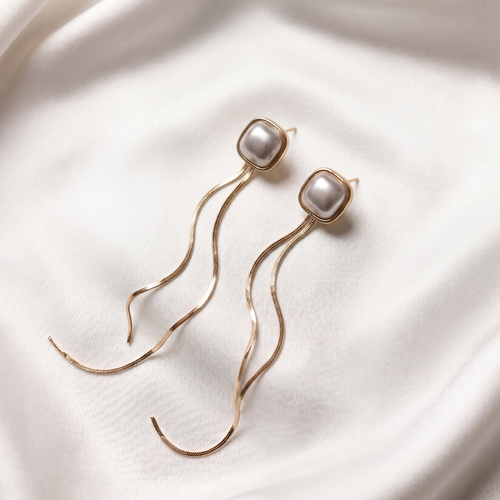 18K Gold Plated | Gold Pearl & Crystal Earrings Combo