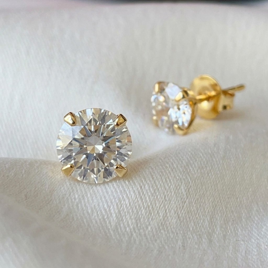 18K Gold Plated | Gold Pearl & Crystal Earrings Combo