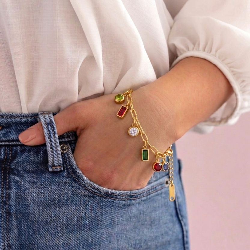 Multicolor Charm Bracelet