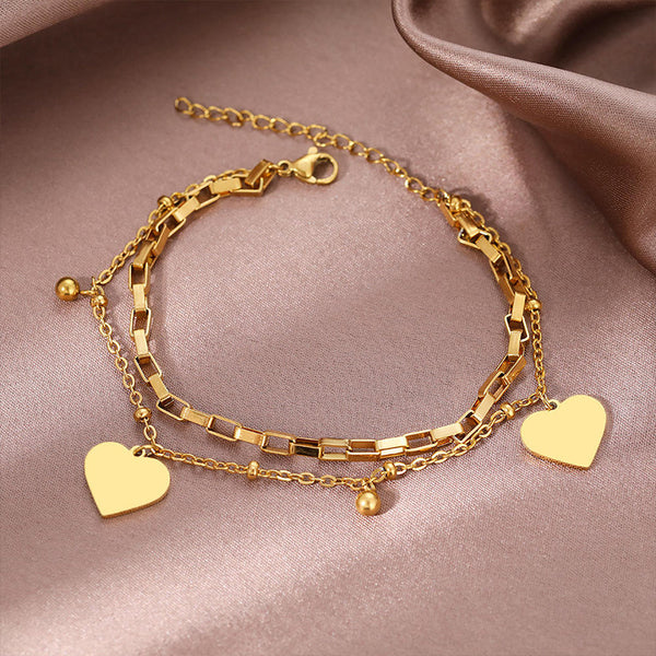 Heart Charm Bracelet
