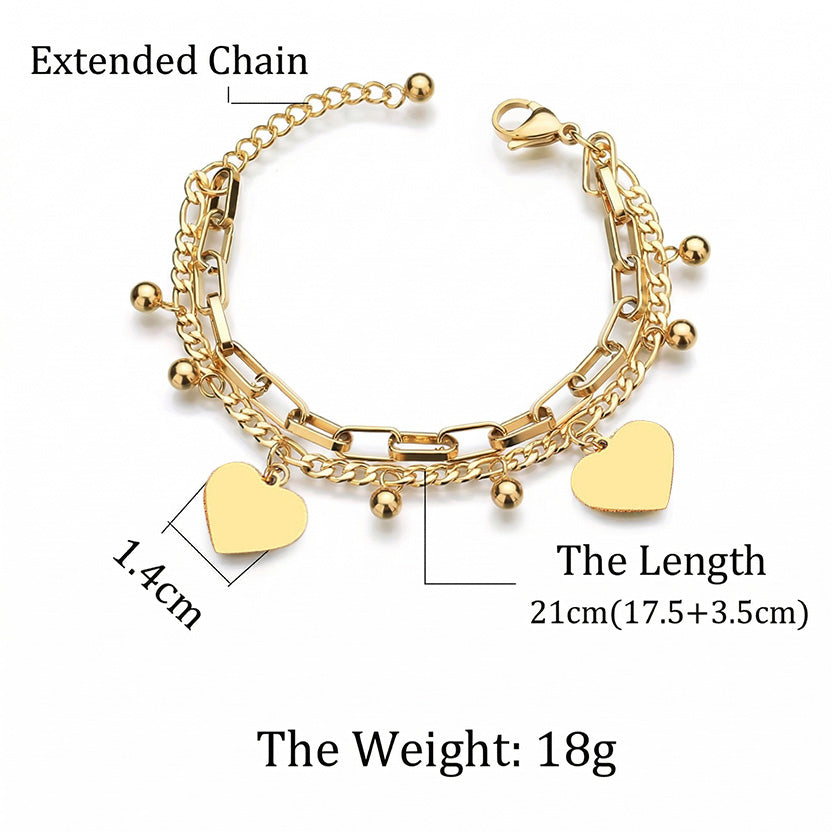 Heart Charm Bracelet