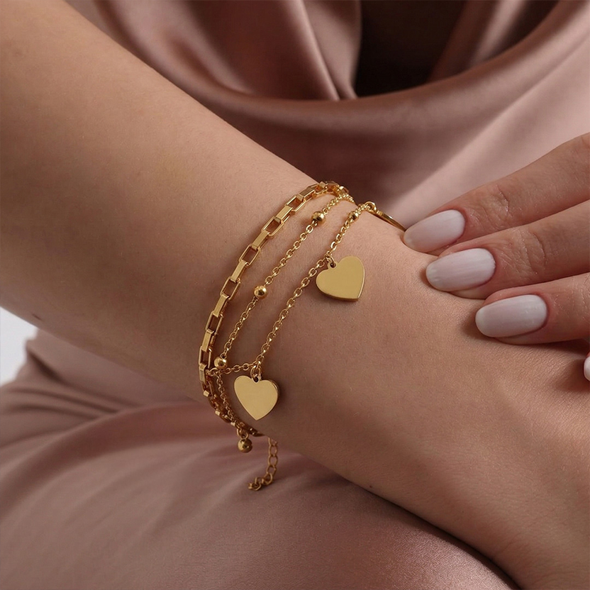 Heart Charm Bracelet